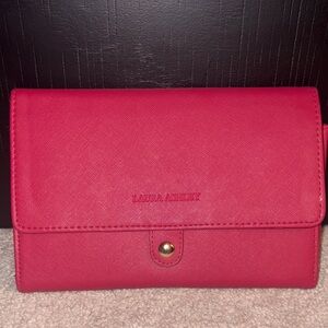 Laura Ashley Vibrant Red Clutch Wallet